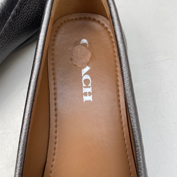 Coach Pewter Loafers 9.5 39.5 - Picture 8 of 9